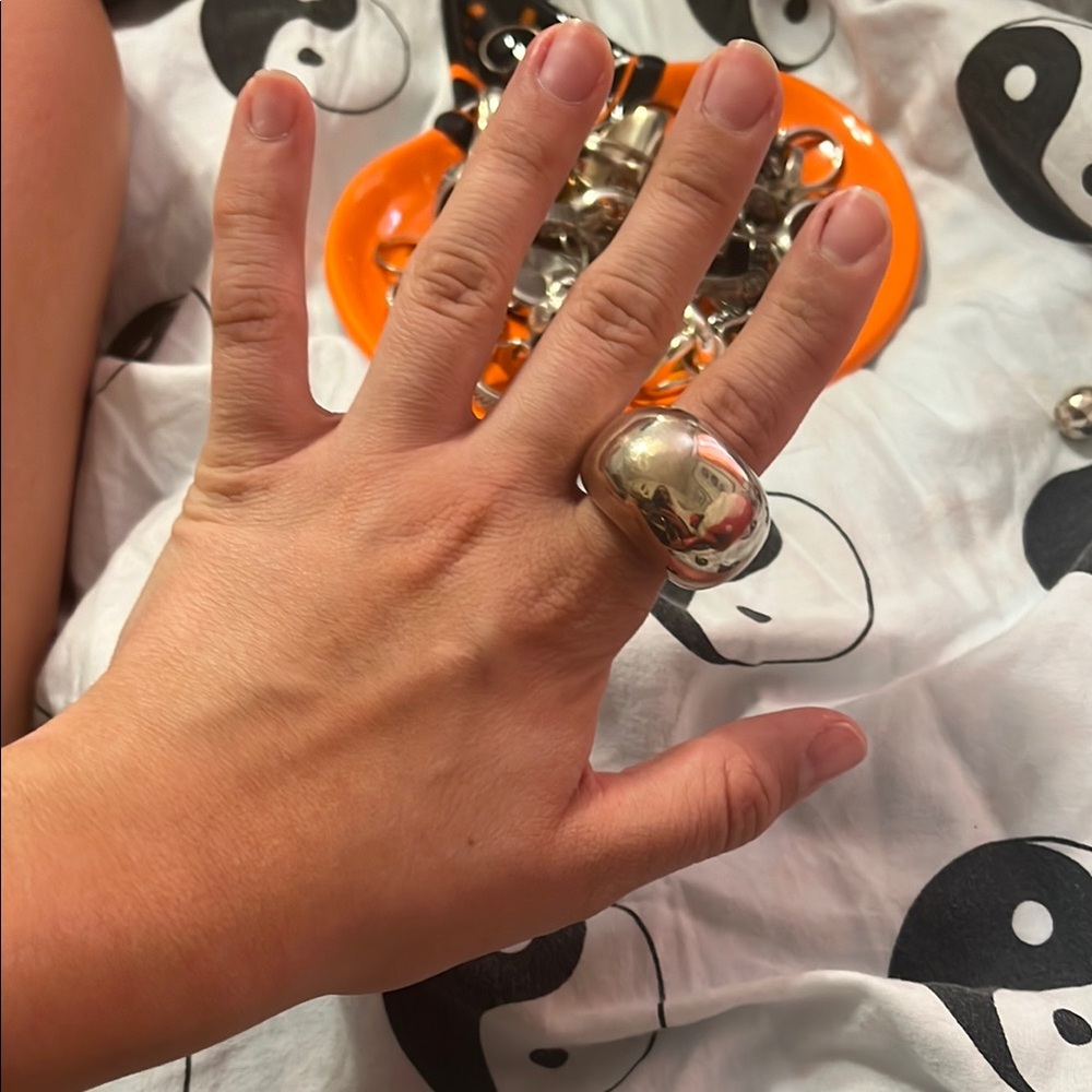 Chunky Silver Ring - image 1